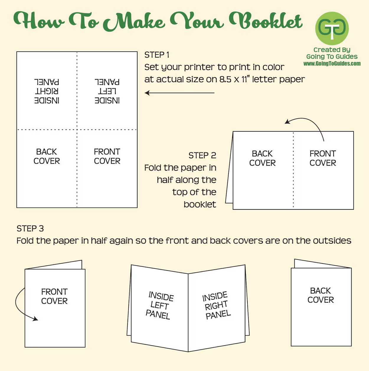 how to fold booklet instructions